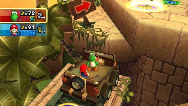 Mario Party 9 - DK's Jungle Ruins (2 Players, No Computers, Mario vs Yoshi) смотреть онлайн