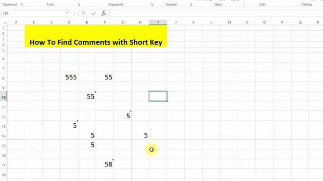 How To Find Comments With Shortcut Keys in MS Excel 2013 Tutorial p222 Urdu Hindi смотреть онлайн