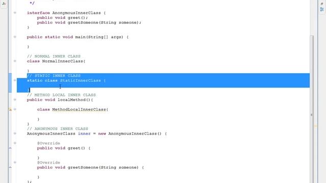 4 Types of Inner Class in Java Java Interview Question смотреть онлайн