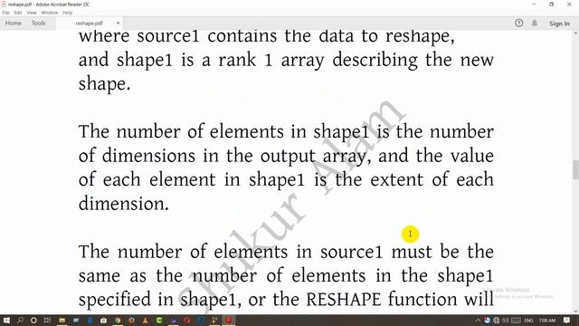 array constructor and reshape function смотреть онлайн