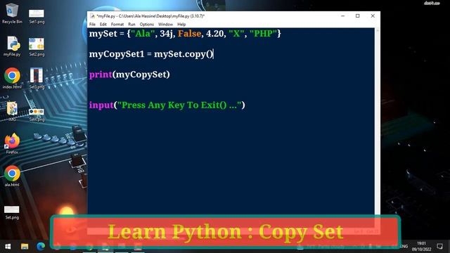 #66 : Learn Python | Set In Python | Copy A Set | Copy() Method смотреть онлайн