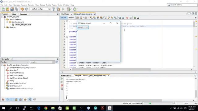 Example of using jSSC - communication between JavaFX and Arduino via USB/Serial смотреть онлайн