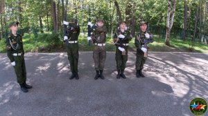 Строевые приёмы с оружием (ММГ АК-74) на месте