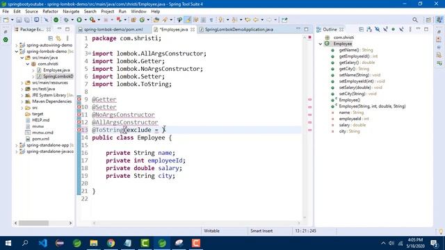 Spring Boot tutorials | Spring boot full course - How to use lombok in a spring application? смотреть онлайн