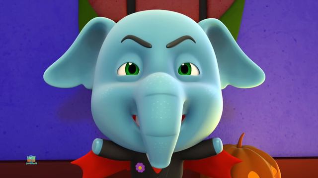 Halloween Five Little Monsters | Spooky Nursery Rhymes for Kids with Loco Nuts смотреть онлайн