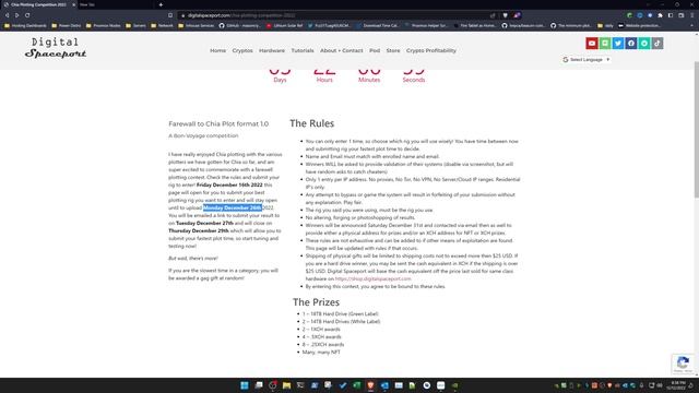 Chia Plotting Competition 2022 - Hard Drives and XCH Prizes смотреть онлайн