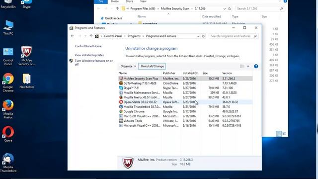 Uninstall McAfee Security Scan Plus on Windows 10 смотреть онлайн