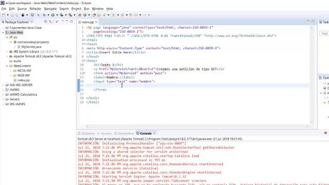 Enviar peticiones tipo POST desde una vista JSP смотреть онлайн
