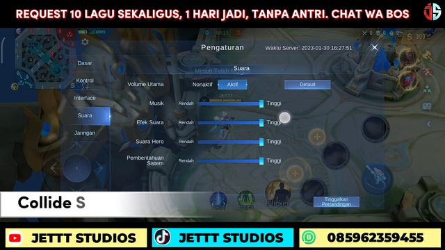 SCRIPT BACKSOUND IN GAME MOBILE LEGENDS LAGU COLLIDE | SCRIPT BACKSOUND ML