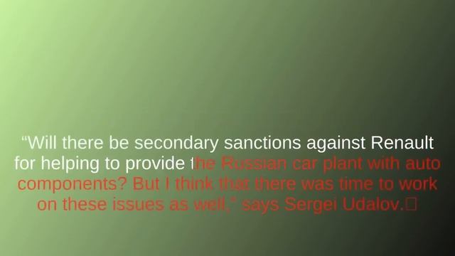 Russia after leaving Renault will keep the production of modern cars смотреть онлайн
