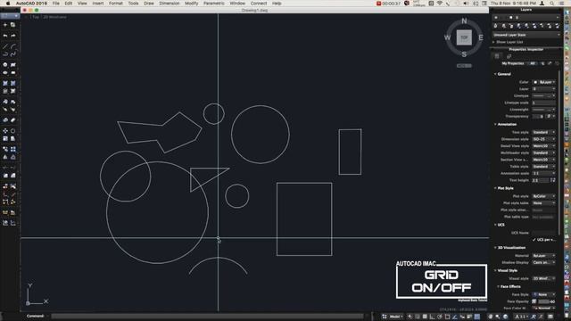 GRID ON & OFF IN AUTOCAD IMAC смотреть онлайн