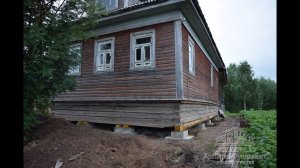 Подъем деревенского дома. Замена венцов.