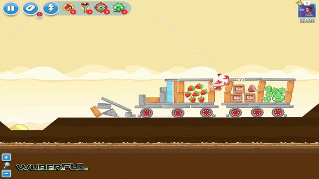 Angry Birds | Mighty Hoax - Level 33 (5-12) ~ 3 Star Tutorial смотреть онлайн