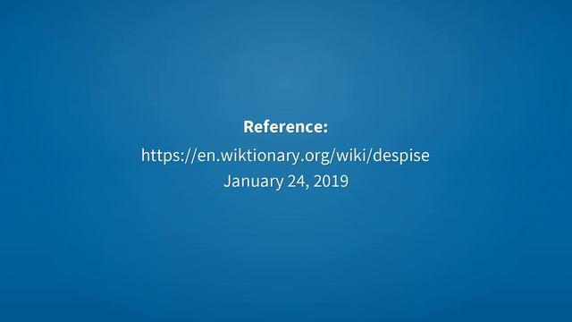 Despise | Meaning of despise 📖 📖 смотреть онлайн