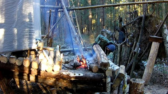 Creating coziness in Shelter. Reflector. Wind protection for the wall. Part 2 of 14+. No talking смотреть онлайн