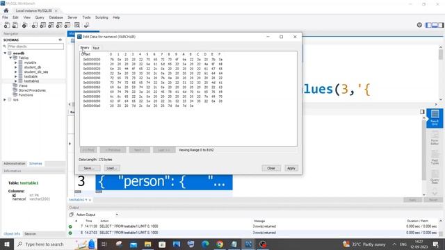 Format, View and Edit JSON data of a column in Mysql Workbench tutorial смотреть онлайн