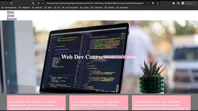 Building a Landing page using HTML5, CSS3, Flexbox,Bootstrap & Animate.css - Part 4 - Flexbox Part смотреть онлайн