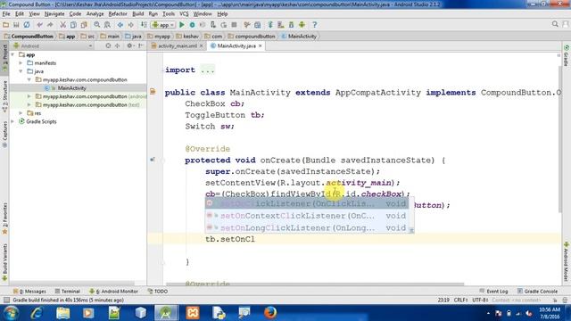 How to Create Compound Button on Android For beginners смотреть онлайн