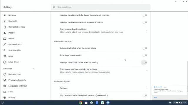 Changing Cursor Settings In Chrome For Easier Screen Displaying смотреть онлайн