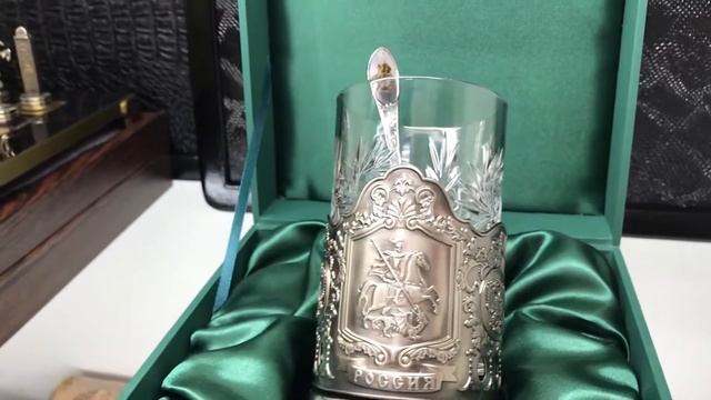 Видеообзор подстаканника "Россия. Георгий Победоносец" (77ш ПД) смотреть онлайн