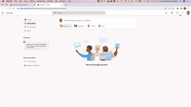 How To USE Microsoft Yammer For Office 365 On A Mac - Tutorial 20 - Locate Notifications - Basic