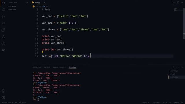 Python for Beginners :- Sets смотреть онлайн