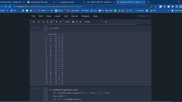 Goldbach Conjecture Python in Jupyter (concat update) смотреть онлайн