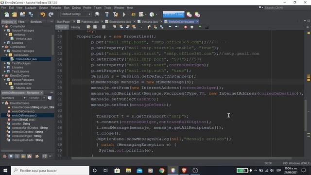 Enviar correos en Java desde cuenta de hotmail/outlook (Respuesta comentario) смотреть онлайн
