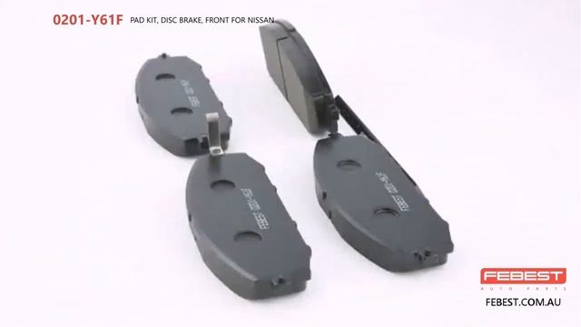 0201-Y61F PAD KIT, DISC BRAKE, FRONT FOR NISSAN смотреть онлайн