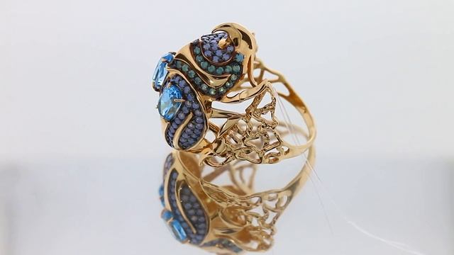 Золотое кольцо с топазом и фианитом арт.кл1907-78ск-г смотреть онлайн