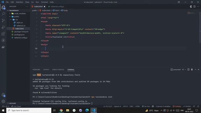 Install Tailwind CSS v3.0 - with npm смотреть онлайн