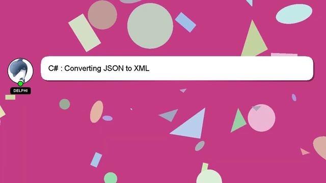 C# : Converting JSON to XML смотреть онлайн