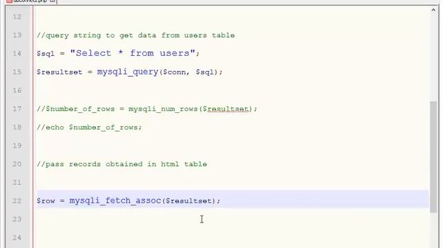 PHP Tutorial Connecting to MYSQL, Getting Data and Displaying in a Web Page смотреть онлайн