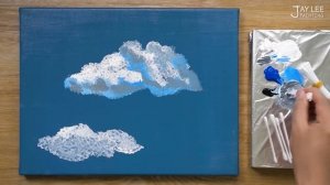 How to Paint Clouds using Q Tip and Acrylics