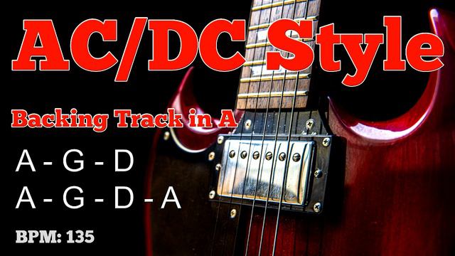 AC/DC Style Backing Track in A for Guitar and Vocals смотреть онлайн