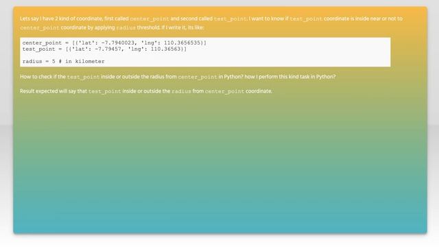 How to check if coordinate inside certain area Python смотреть онлайн