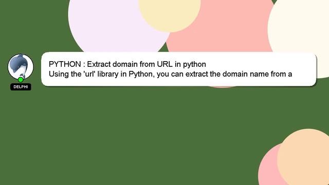 PYTHON : Extract domain from URL in python смотреть онлайн