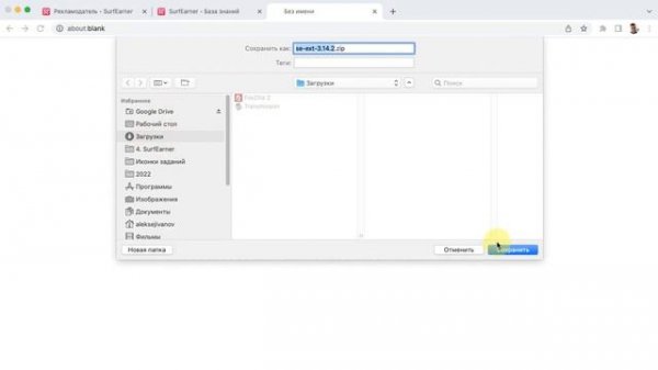 Прямая установка расширения SurfEarner в браузер