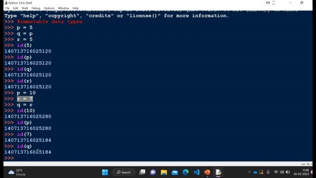 python tutorial lecture 09|| class 11 ||mutable and immutable data types|| Sumita Arora || chapter смотреть онлайн