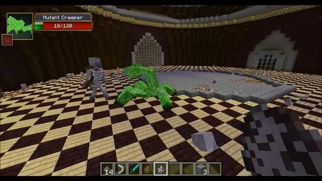 MUTANT SKELETON VS. MUTANT CREEPER - Minecraft Mob Battles - Mutant Creatures Mod Battle смотреть онлайн