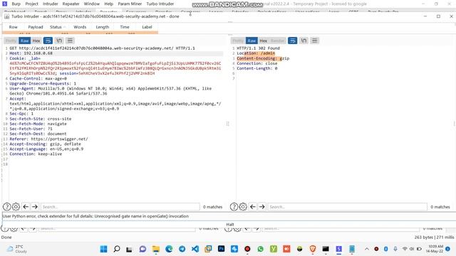 Portswigger Web Academy HTTP Host Header Attacks: SSRF Via Flawed Request Parsing #102