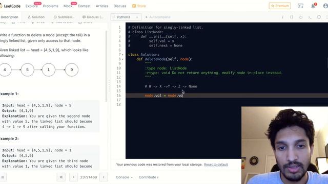 Python Solution Leetcode | Delete Node in a Linked List смотреть онлайн