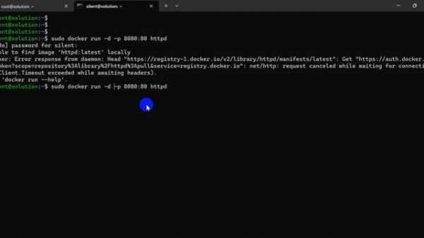 How to fix docker  Error response from daemon || docker run -d -p 8080:80 httpd