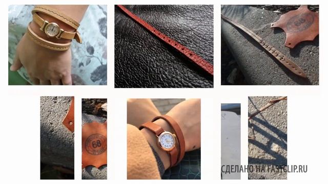 Ремешок для часов Чайка Золотые часы. Кожаный ремешок для часов. Making handmade leather watch band смотреть онлайн