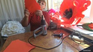 DIY Ростовые цветы. Большой красный мак из изолона. Red poppy of isolone