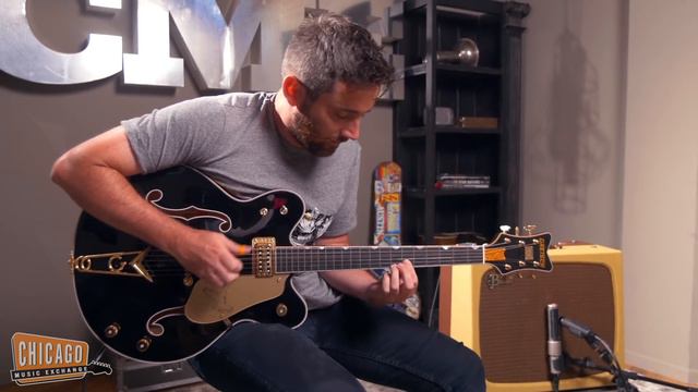 Gretsch Custom Shop G6136 Double Cut Black Falcon Masterbuilt by Stephen Stern | CME Quick Riff смотреть онлайн
