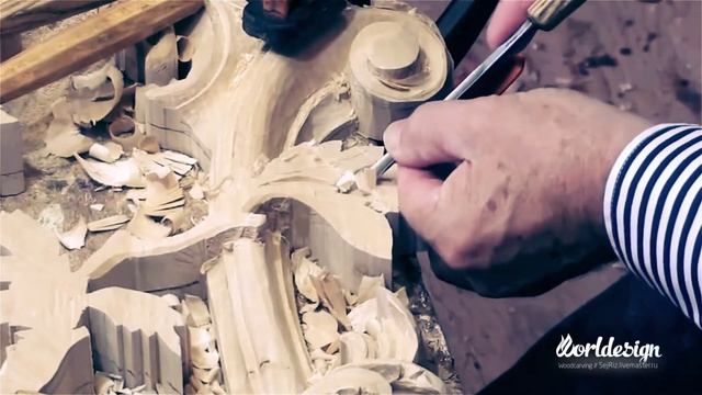 Woodcarving Rococo Ornament ►► Урок Резьба по дереву Стиль Рококо