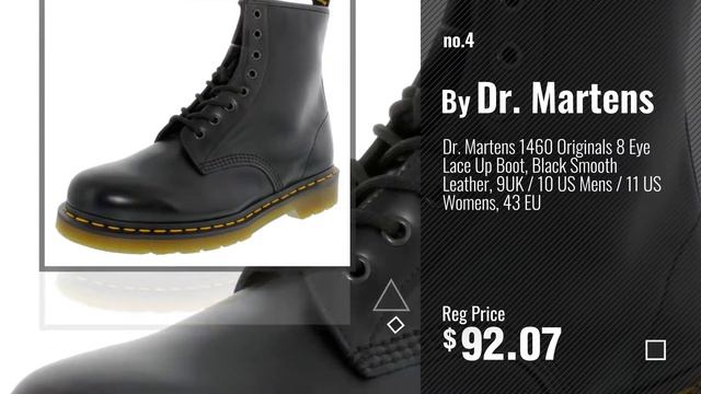 Top 10 Dr. Martens Women Boots [2018]: Dr. Marten's Women's 1460 8-Eye Patent Leather Boots, Black смотреть онлайн