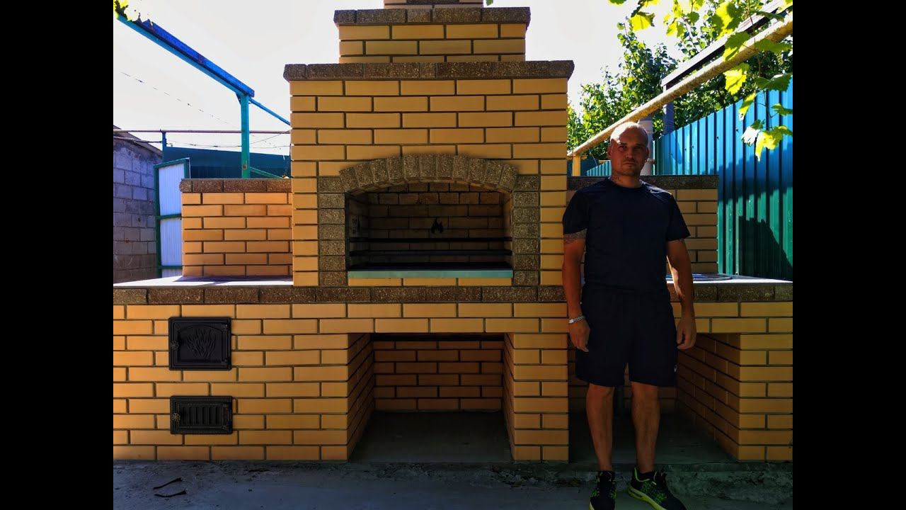 Мангал из кирпича с печкой под казан, рождение клона смотреть онлайн