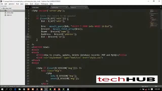 PHP CRUD (Create, Update, Delete) with MySQL on a single page - Part 2 смотреть онлайн